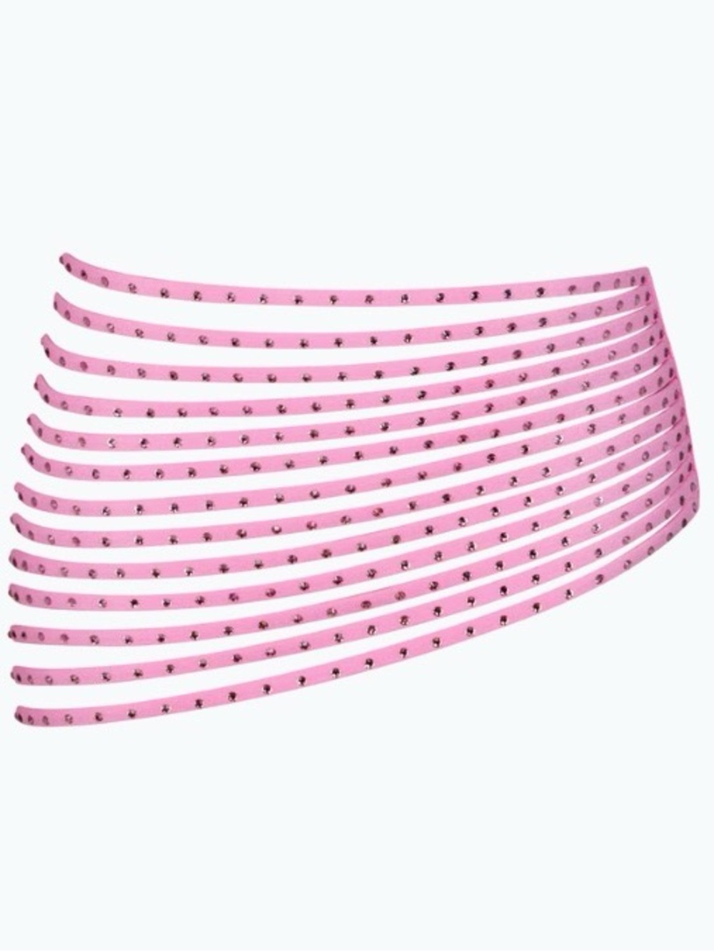SKIMS Light Pink Rhinestone Strappy Swim Skirt